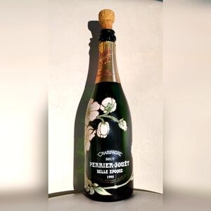 Vintage 1995 Perrier Jouet Belle Epoque Champagne Empty Display Bottle with cork